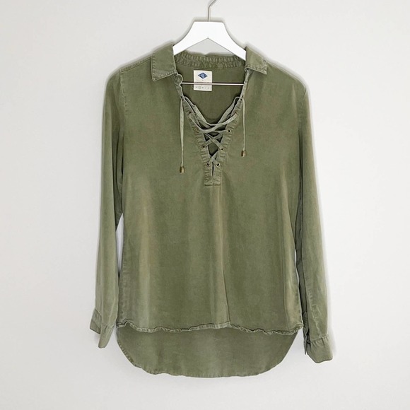 Sadie Robertson Lace Up Blouse (size small) - Picture 1 of 7